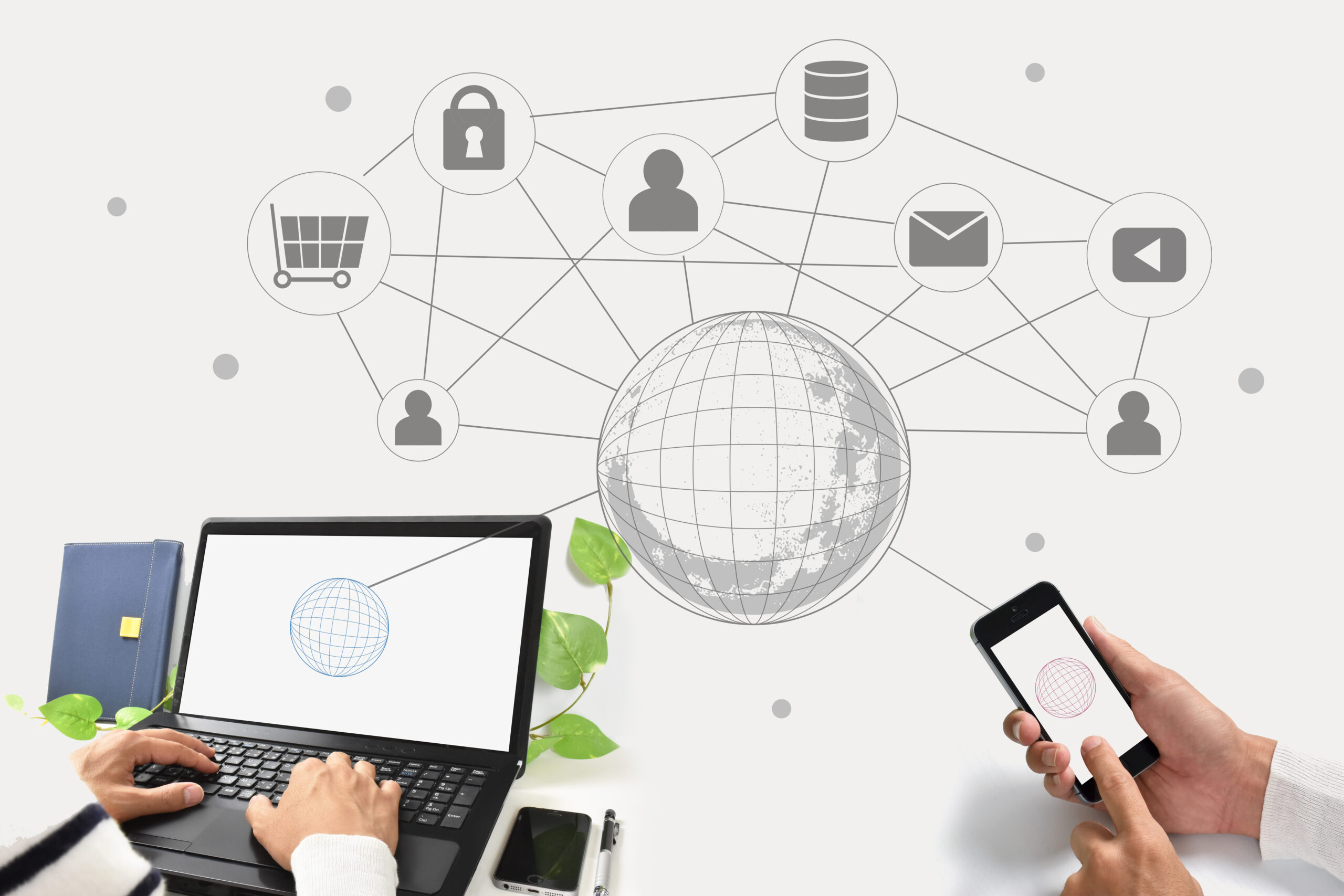 パソコンやスマホでネットワークショッピング