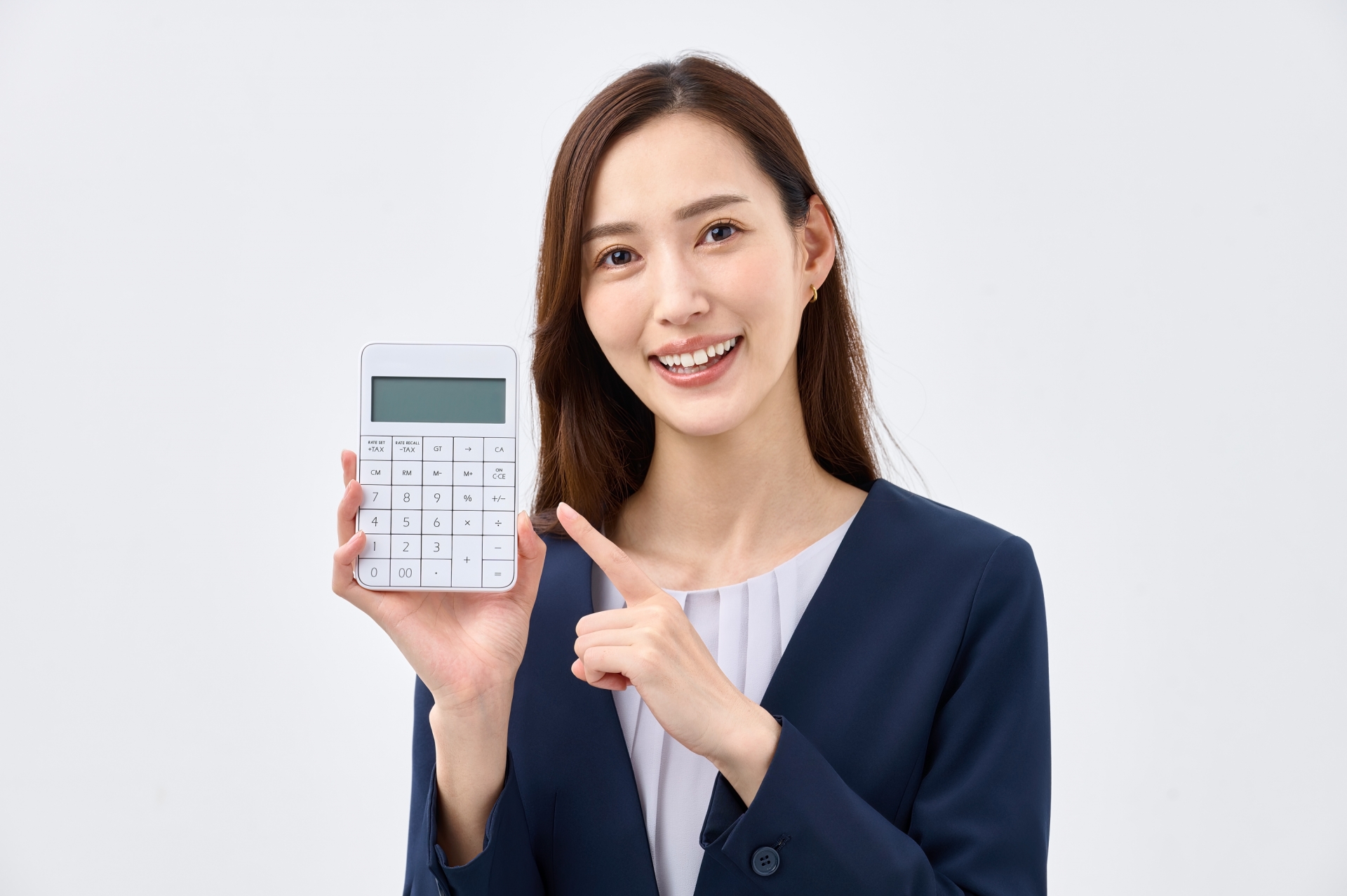 計算機を持つ販売員