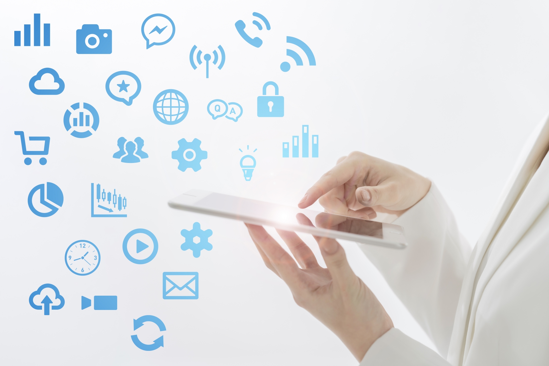 モバイル端末とアイコン