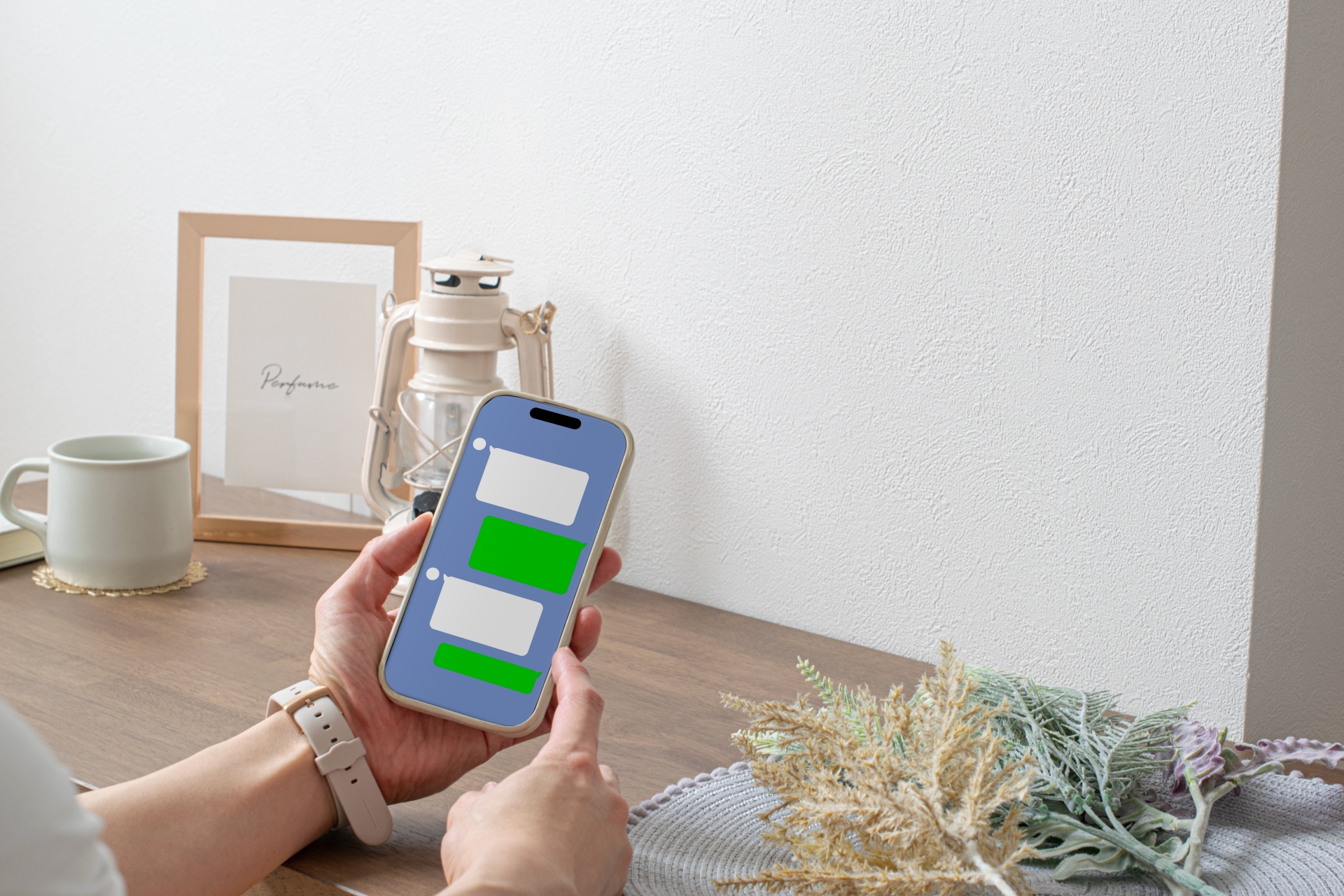 スマホでトークアプリ（bule）