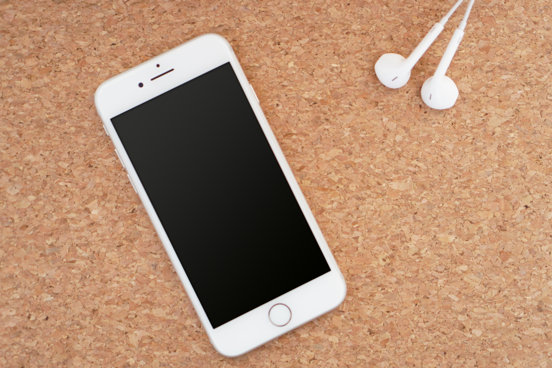 【PSDパス付・液晶別レイヤー】スマホとイヤフォン