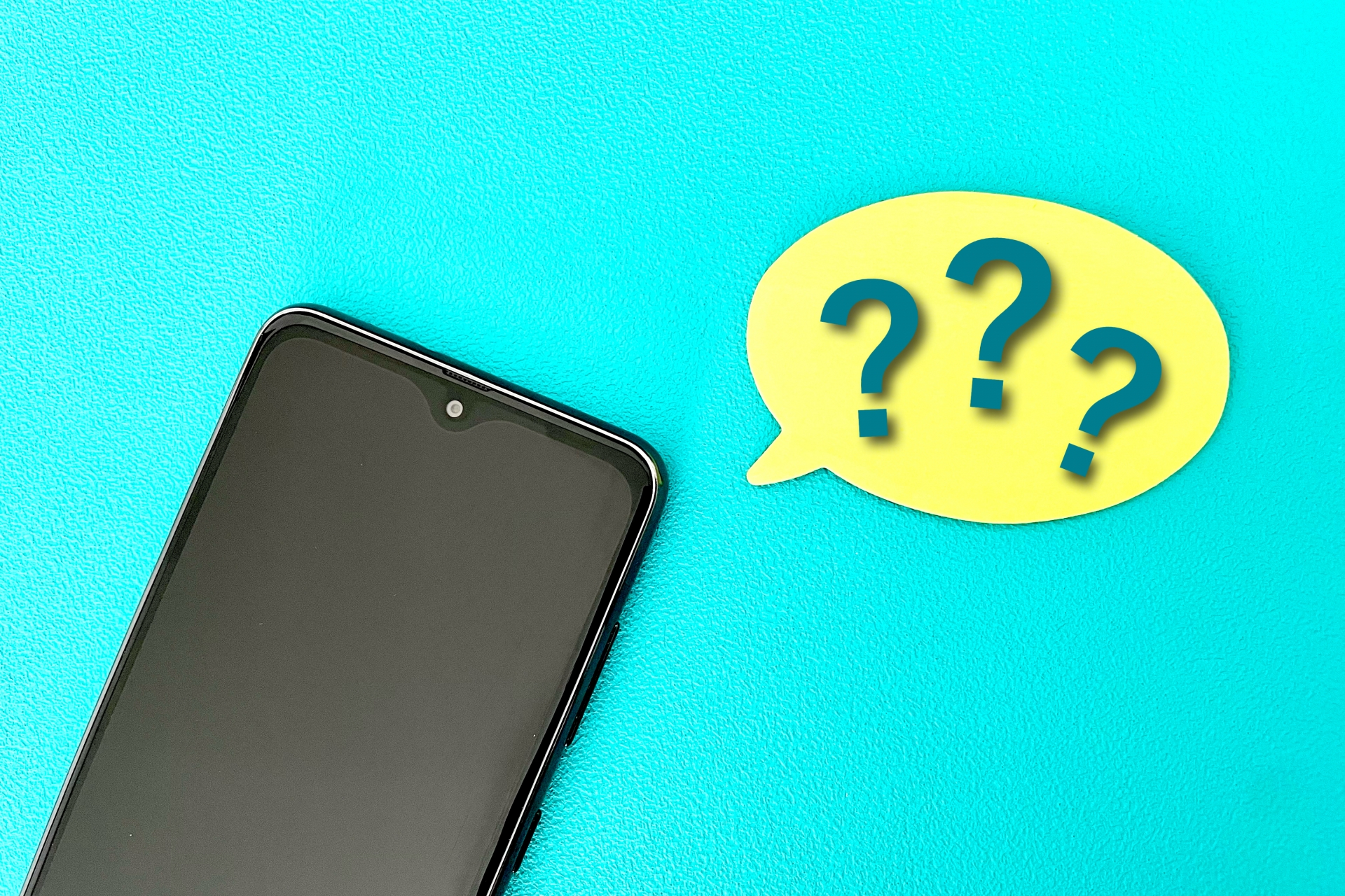 スマホとはてなマーク　疑問や相談