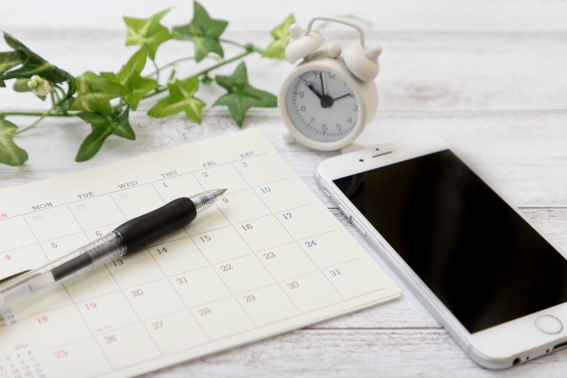 カレンダー　スケジュール管理イメージ