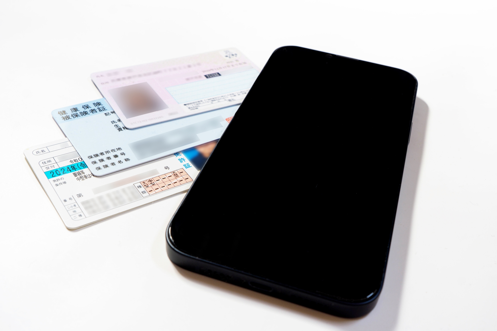 免許証とスマホ