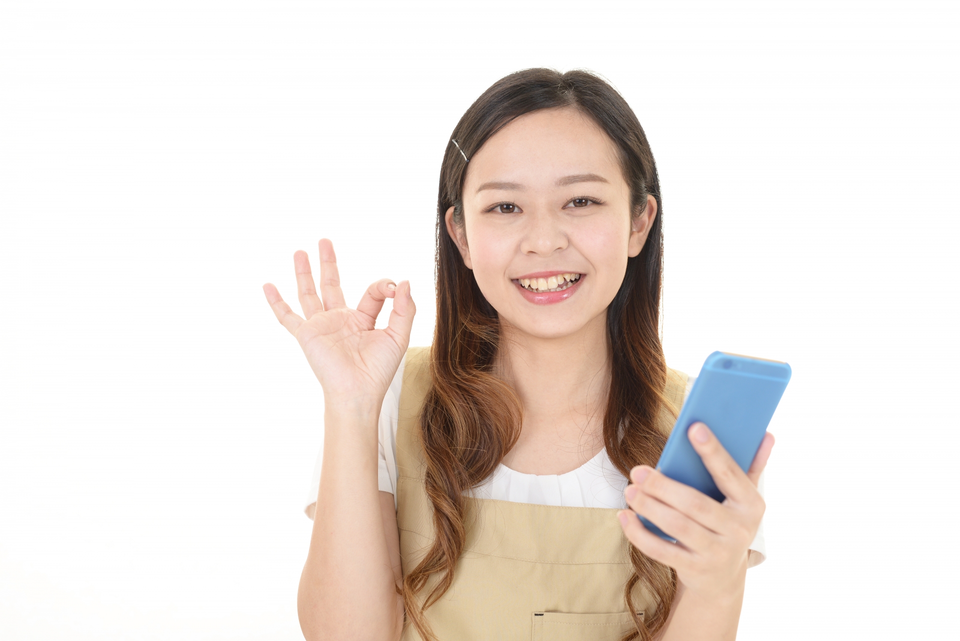 OKサインをする女性